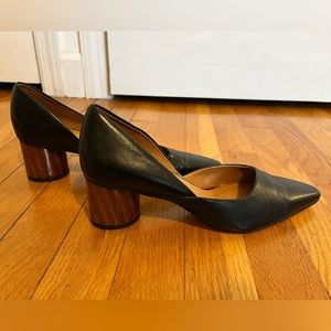 Worn once. Franco Sarto Rita Pump in Black Leather.